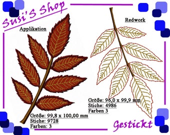 Eschenblatt - Stickdatei -