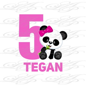 Panda PNG Design / Panda Digital Download / Camicia Panda per ragazze / Stampabili Panda / Festa Panda / Decorazioni Panda per bambini / Amo i panda