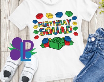 Birthday Squad Shirt | Boys Blocks Birthday Shirts | Colored Blocks | Building Blocks for Boys | Building Blocks Birthday Shirt for Him