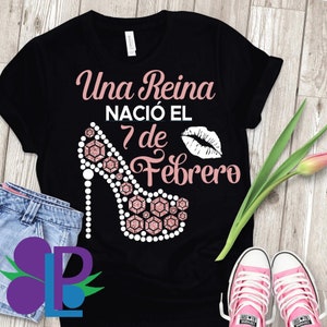 Een reina nació en deze is de camisa van cumpleaños para ella | Regalo de cumpleaños para esposa | Regalo de cumpleaños para mama