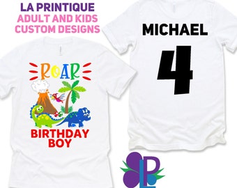 T-shirt anniversaire dinosaure personnalisé : t-shirt festif T-Rex