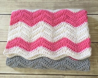 Baby blanket, Pink baby blanket, Handmade baby blanket, Baby shower gift, Baby girl gift, Crochet baby blanket,