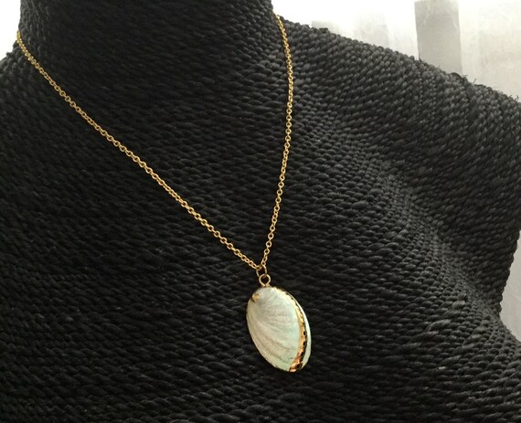 abalone shell pendant necklace