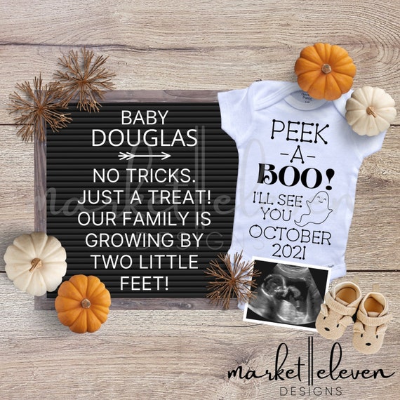 Halloween Baby Announcement Custom Fall Pregnancy Announcement