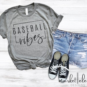 Baseball Vibes SVG Sports SVG Basketball Soccer Hockey Football Baseball Cut File Athlete Life Instant Download Baseball SVG B-ball Design