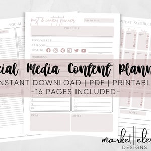 Social Media Content Planner Network Marketing Social Media Schedule Printable Direct Sales Social Media Calendar MLM Social Media Planner