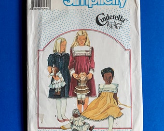 Simplicity 6657  Cinderella Girls' tucked dress sewing pattern  Size 8- chest 27 - Cut & Complete