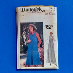 UNCUT Butterick 5542 Misses Fast and Easy Jumper and Blouse Sewing Pattern  - Size 48, Bust 50&quot;- missing envelope
