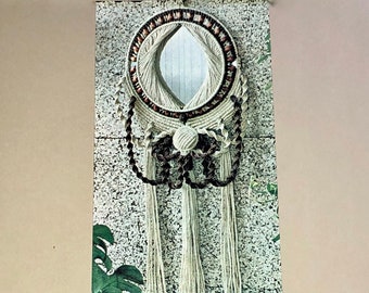 PDF Fairest One of All Macrame mirror wall decor hanger instructions 1970's  - DIY Digital Download of pattern and knot instructions