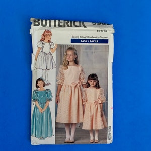 UNCUT Butterick 5962 Child&#39;s special occasion dress Sewing Pattern - Size 4-5-6