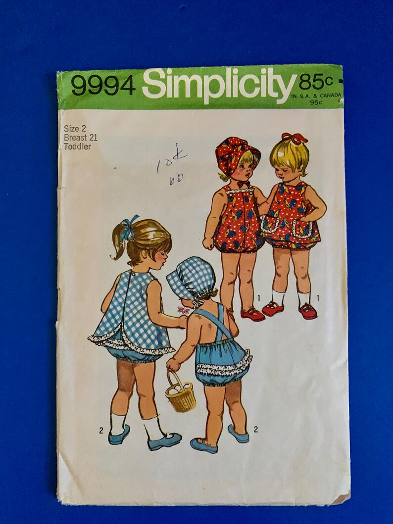Dollmaking Patterns Doll Making Pinafore and Bonnet Sewing Pattern Size ...