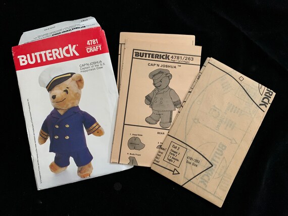 Vintage Butterick 6114 Baby Crib Quilt And Stuffed Toy Sewing Pattern UNCUT