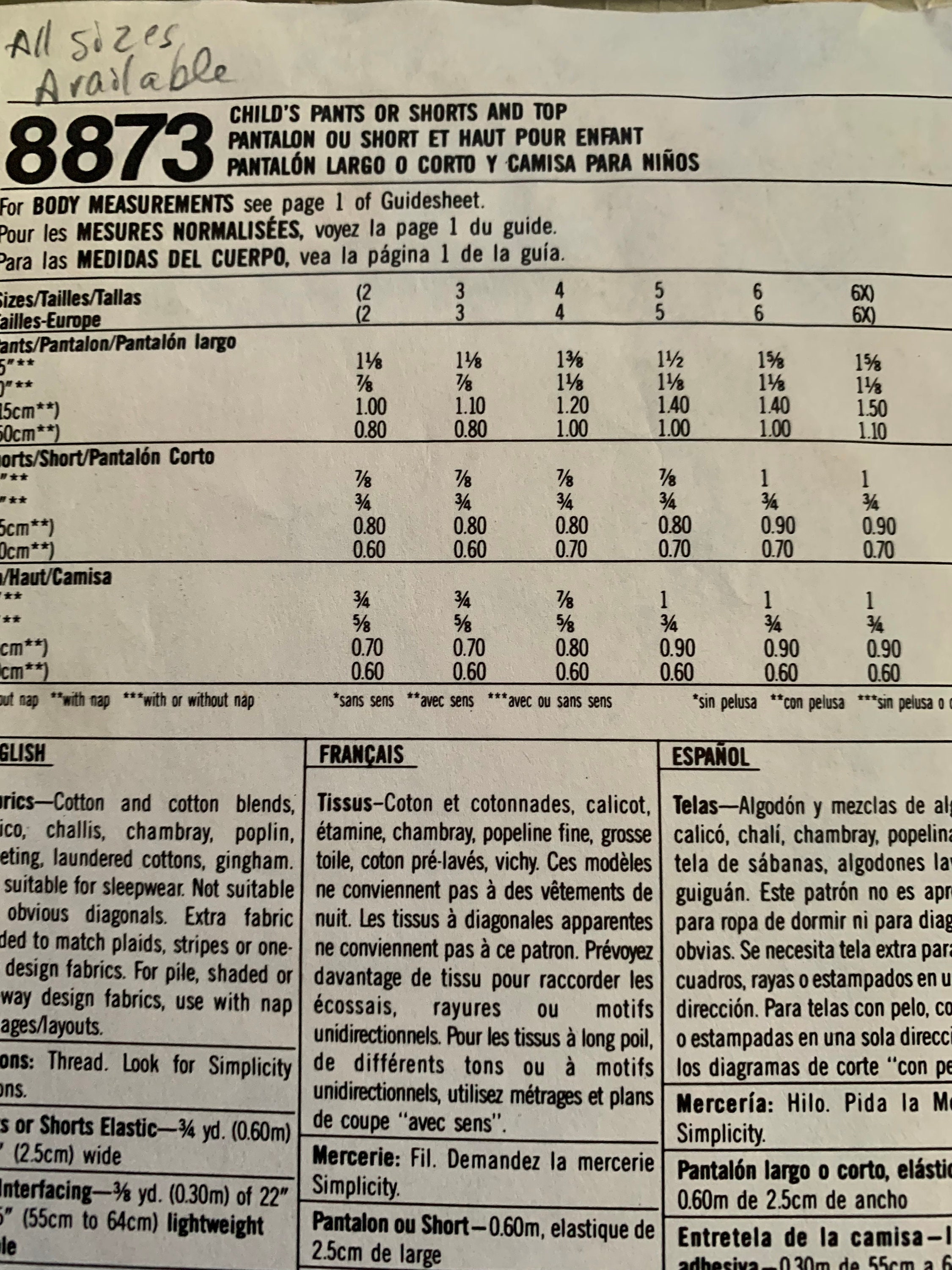 Amazon.com: Simplicity 8873 Sewing Pattern Girls Pants