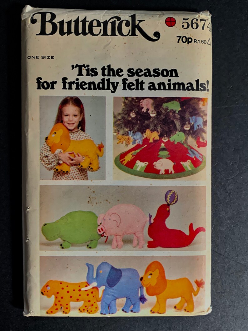 Butterick 5674 Sewing Pattern Stuffed animal ornaments | Etsy