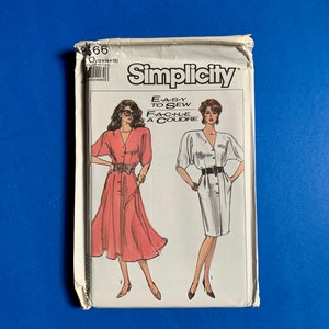 UNCUT Simplicity 8566 Modello di cucito per abito da donna facile da cucire - maniche sotto il gomito Taglie 12, 14 e 16 - Busto 34&quot; - 38&quot;