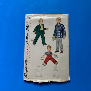 UNCUT Simplicity 3083 Boys Slacks and Jacket Sewing Pattern - Size 8, Chest 26, Waist 23