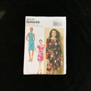 Butterick Misses Easy dress -lined bodice, semi-fitted skirt Sewing Pattern 6240- Size 6-8-10-12-14 or 14-15-18-20-22 - Uncut