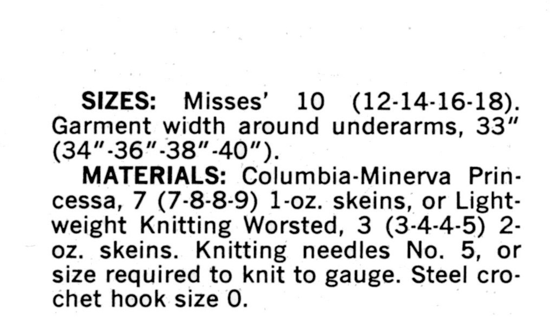 1960's Knitted Shell With Crochet Ruffle Pattern PDF - Etsy