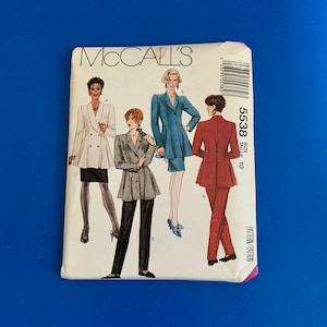 UNCUT McCall&#39;s 5538 Misses  Unlined Semi-fitted, flared Jacket, Skirt and Pants Sewing Pattern Size 10 - Bust 32 1/2&quot;