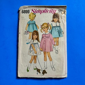 Simplicity 6899 Child/Girl&#39;s One Piece Dress and Coat with detachable collar Sewing Pattern - Size 6x, Complete