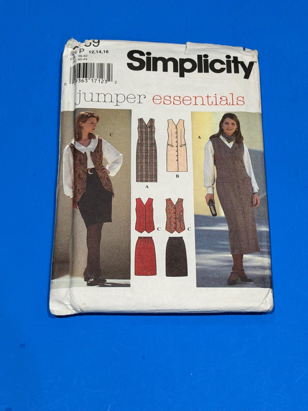 UNCUT Simplicity 9759 Jumper Essentials Sewing Pattern - Size 12, 14 ...