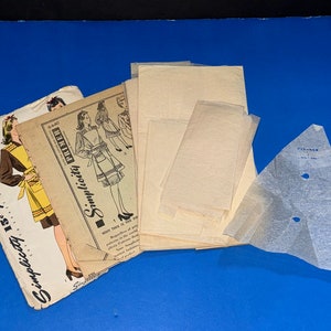 Vintage Simplicity 4440 Apron 3 variations Unprinted Sewing Pattern -  Size - Small - Complete - * READ