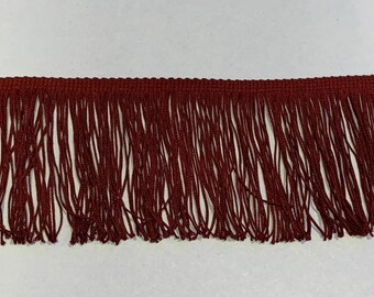 4" Poly Chainette Fringe - Color is J16 - Ruby (Maroon) - 13+ yards