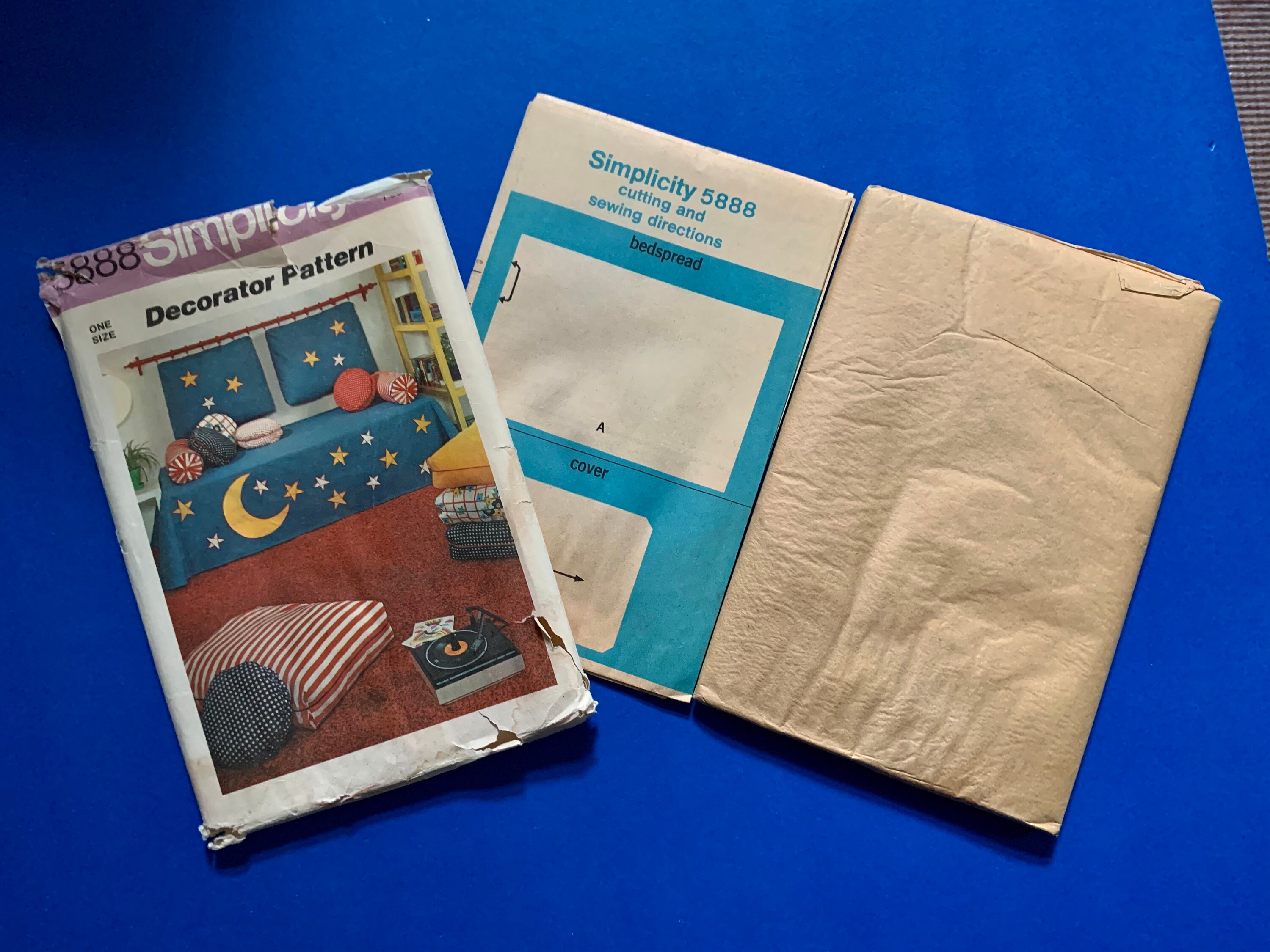 UNCUT Einfachheit 5888 Werfen Bettdecke für zwei Bett Kissen | Etsy