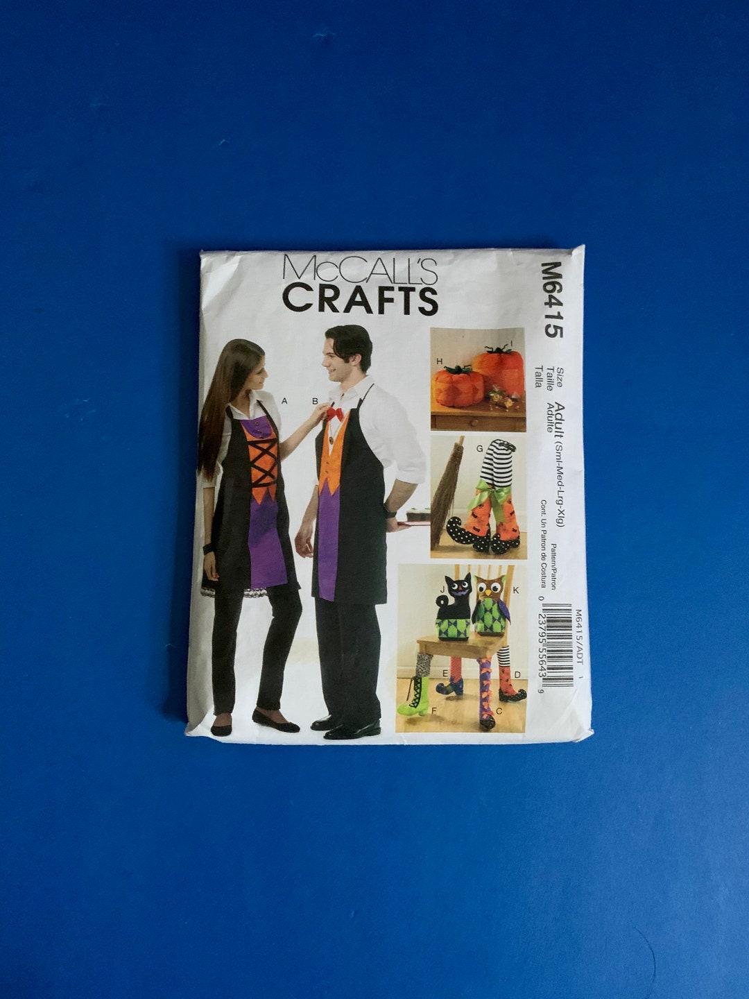 McCall's M6415 Sewing Pattern - Aprons, Chair Decor, Boots & Halloween Items