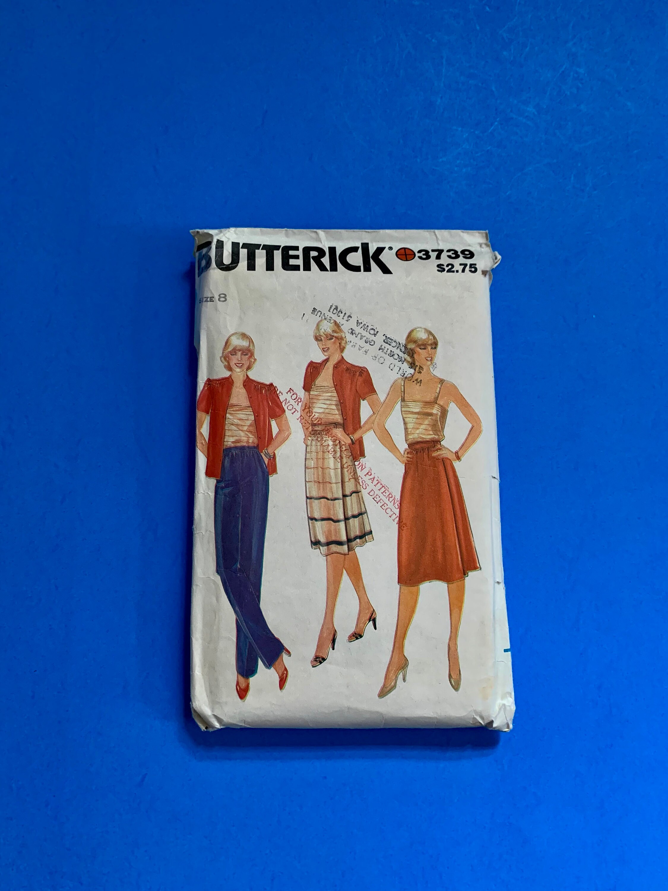 Buy Butterick 3739 Misses Jacket, Camisole, Skirt and Pants Sewing