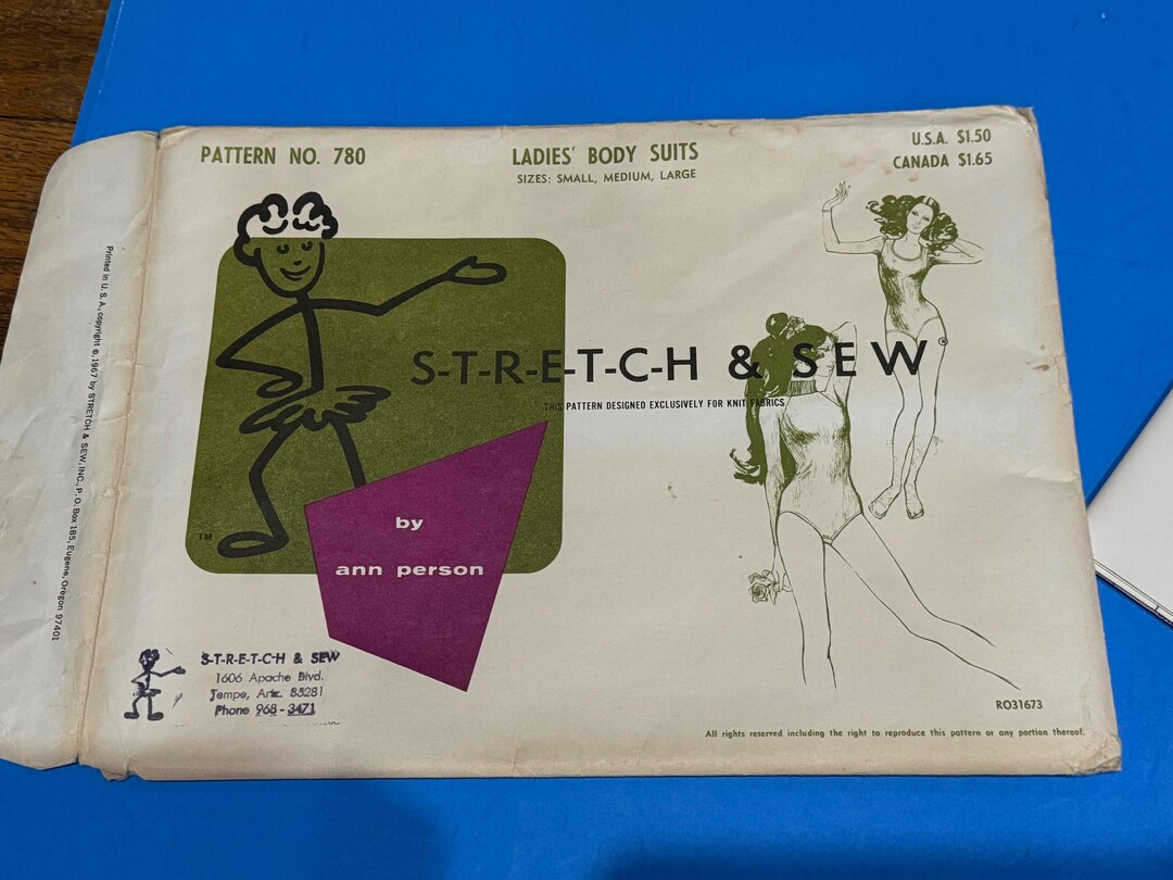 Stretch Suit Pattern UNCUT Stretch & Sew 780 - Ladies' Body Suits Sewing Pattern - Sizes - S ...