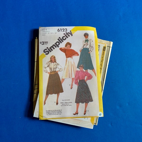 UNCUT Simplicity 6123 Misses Flared Skirts sewing Pattern - Size  10-12-14-Missing envelope