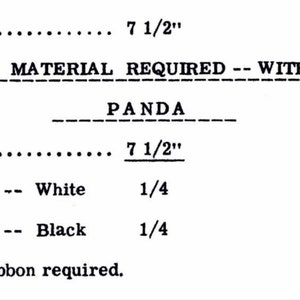 PDF Stuffed Animal Sewing Pattern Panda Bear Vintage Child's Toy Print on A3 Ledger Paper 232 7 1/2 and 9 1/2 Digital download image 3