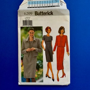 Patron de couture de veste et de robe Butterick 6209 pour petites femmes non coupées - Taille -8-10-12