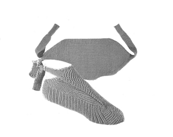 PDF 50's Vintage Bed Socks Knit Knitting Pattern for Chill-chasing Bed Socks / slippers - 1950's Digital Download