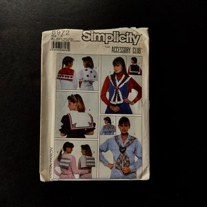 Simplicity 8972 Sewing Pattern -Misses and Girls Collars   UNCUT