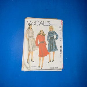 UNCUT McCall&#39;s 7878 Misses Pullover Kleid Schnittmuster - Größe 14 -Brust - 36 &quot;- Fehlender Umschlag