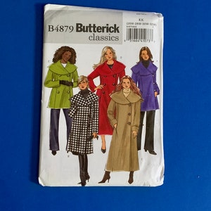 UNCUT Butterick 4879 Women&#39;s Petite loose fitting lined Jacket and or Coat Sewing Pattern - Size 26-32 - Bust 48 - 54&quot;