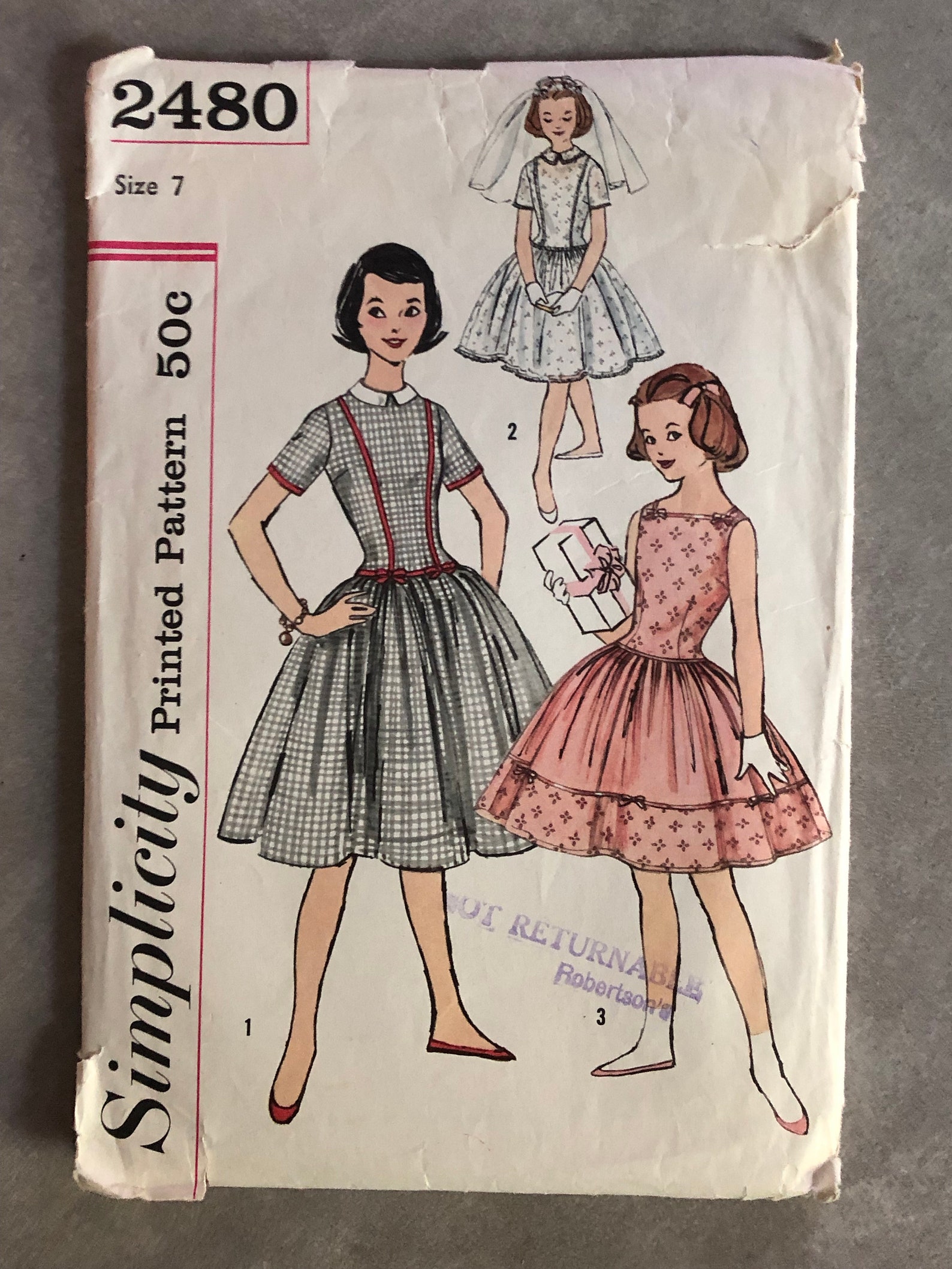 Simplicity 2480 Naaipatroon Meisjes jurk uit één stuk Etsy