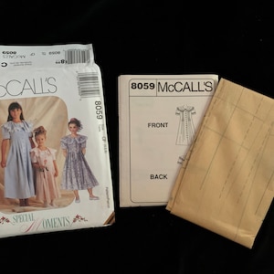 UNCUT McCalls 8059  Special Moments Sewing Pattern Children&#39;s dress -  Size 4, 5, 6