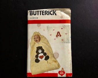 Patron de couture Butterick 6217 - Bruant et couverture oursons de la Soie - non coupé