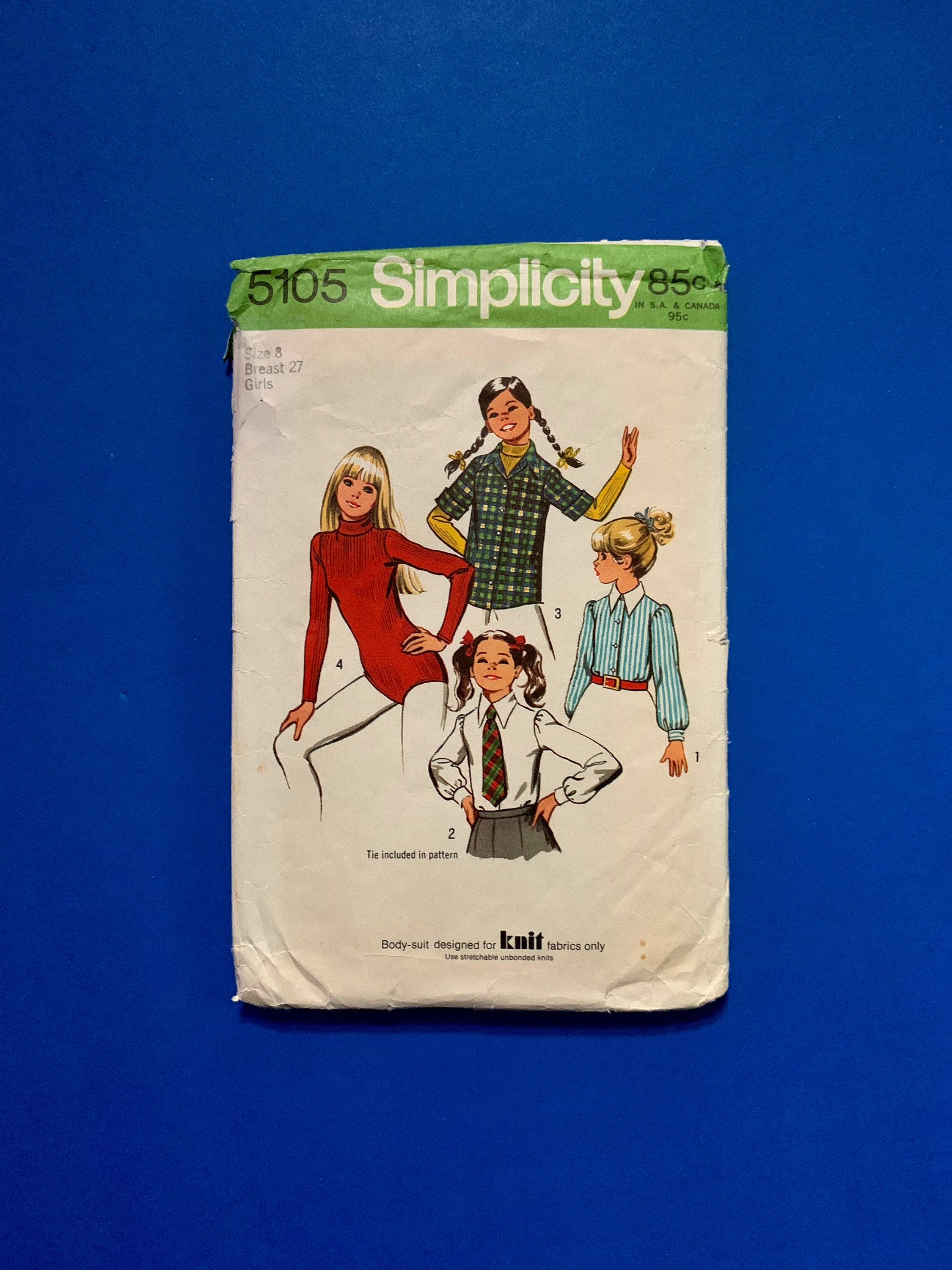 1970's Simplicity 5105 Girls' Body-suit Set of - Etsy