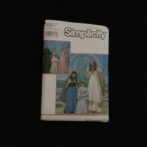 Simplicity Costume - Cinderella, Glinda, Snow White, Rapunzel, Sewing pattern - Child size 2-7 (9901) or Girls/Misses XXS-L (9897)-  UNCUT