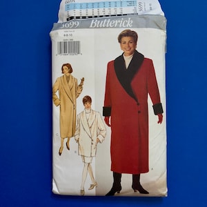UNCUT Butterick 3699 Misses Loose fitting A-line Coat and straight skirt Sewing Pattern - Size 6-8-10