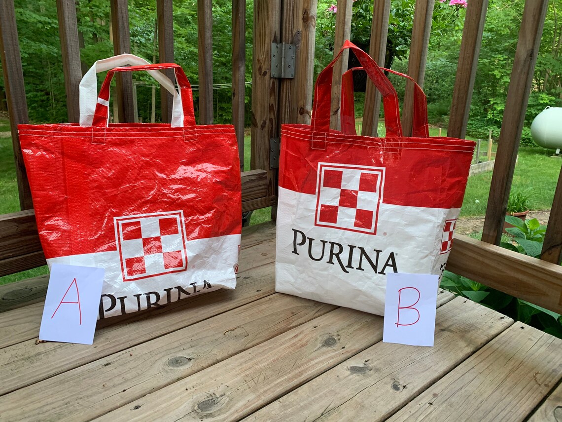 Upcycled Tote Bags From Feed Bags Etsy