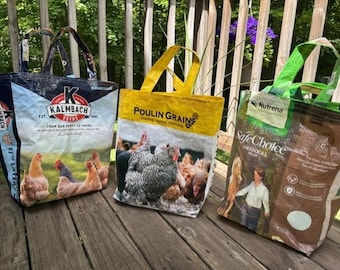 Upcycled Tote Bags from Feed Bags