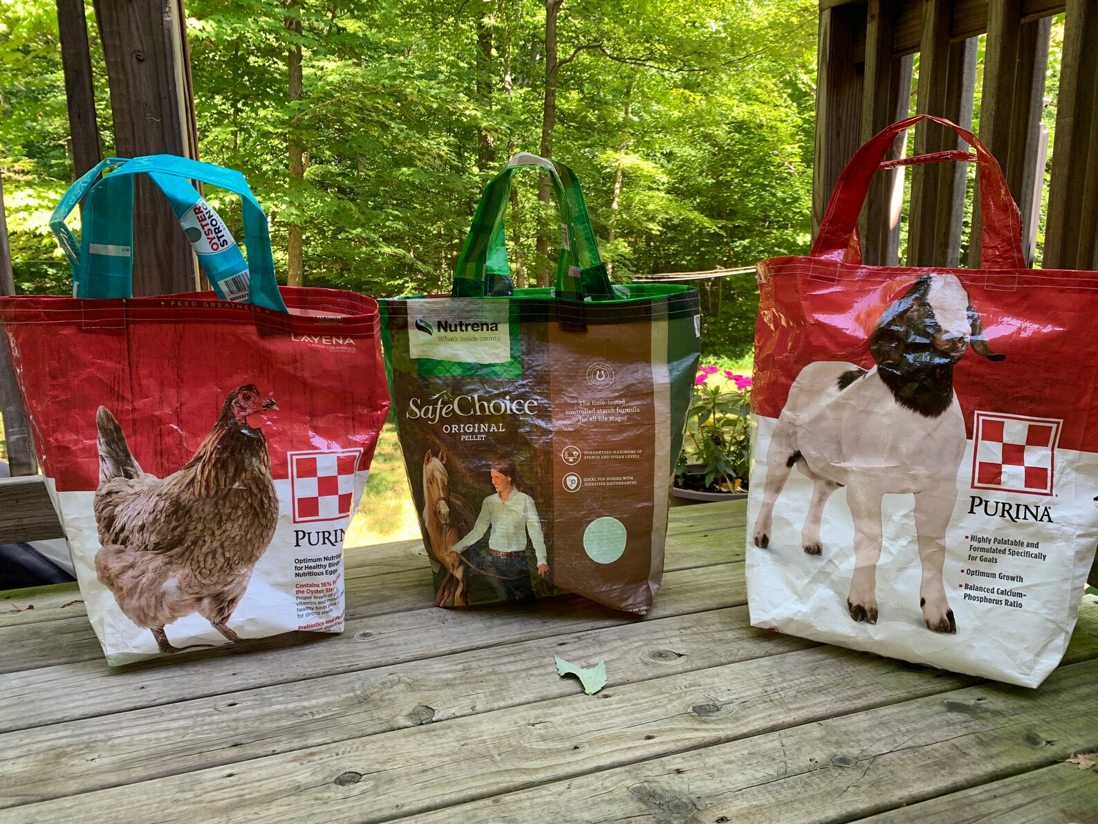 Upcycled Tote Bags From Feed Bags Etsy