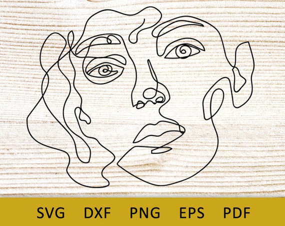 Download Line Art Face Svg Line Svg One Line Drawing Woman Svg Etsy
