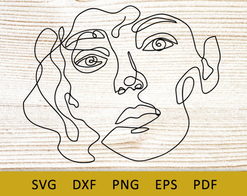 Line Art, Face Svg, Line Svg, One Line Drawing, Woman Svg, Girl Drawing
