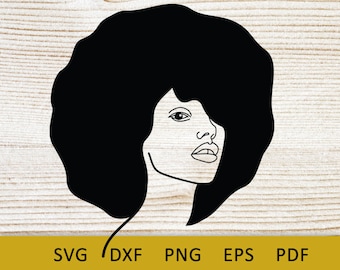 Afro woman svg, afro girl svg, afro lady svg, afro queen svg, black woman svg, black girl svg, afro svg, african woman svg, cut file, png